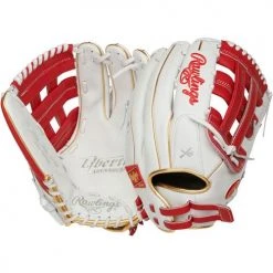 Rawlings Liberty Advanced Limited 2.0 13" Fastpitch Glove-White-Red (Left-Hand Thrower): RLA1306-S Fastpitch Softball Gloves