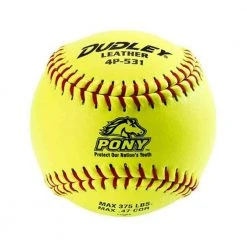 Fastpitch Softballs Dudley 11 Inch Pony Leather Fastpitch Softball - One Dozen: 4P531