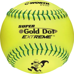 Worth Super Gold Dot Extreme 12” ISA Approved Softball (Dozen): IS44CY