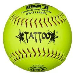 AD Starr Tattoo USA (ASA) 44-375 12 Inch Slowpitch Softball - (One Dozen): USAT1244PC
