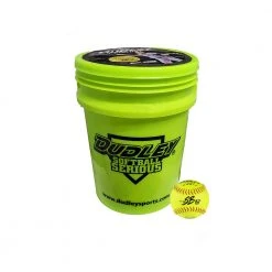 Fastpitch Softballs Dudley 12” NFHS Fastpitch Game Softballs With Bucket: 48054