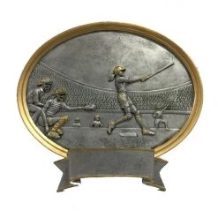 Direct Sports Accessories Girls Softball Player Oval Plaque