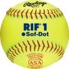 Fastpitch Softballs Rawlings RIF 10 Inch Level 1 ASA Fastpitch Softball - One Dozen: SR10RYSA