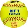 Rawlings R.I.F. ASA 11" Fastpitch Softballs Level 1 - One Dozen: SR11RYSA