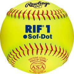 Rawlings R.I.F. ASA 11" Fastpitch Softballs Level 1 - One Dozen: SR11RYSA