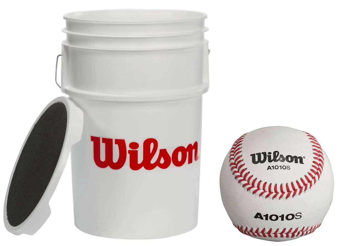 Wilson Sporting Goods Wilson Bucket Of Baseballs With 3 Dozen A1010 X-Outs Baseballs Combo 3 Wilson Sporting Goods Wilson Bucket Of Baseballs With 3 Dozen A1010 X-Outs Baseballs Combo