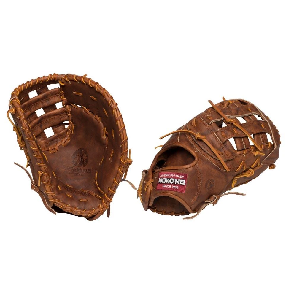 Nokona Walnut WN70 Adult Baseball-Softball 1st Base Mitt 13" Slowpitch Softball Gloves 3 Nokona Walnut WN70 Adult Baseball-Softball 1st Base Mitt 13" Slowpitch Softball Gloves